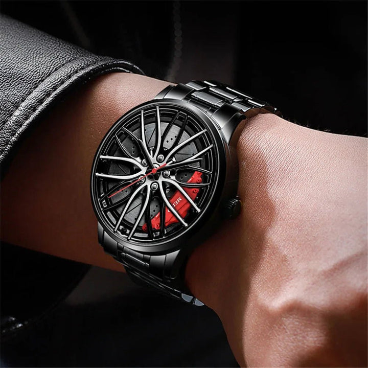 MotoHawk™ Men's Rim Watch MH8808 - Motorsport Automotive Watch - Zolenzo